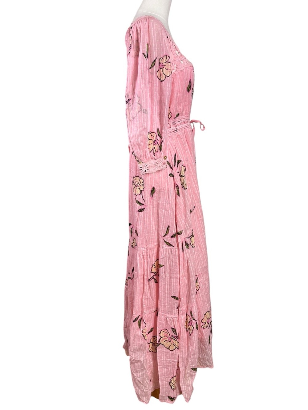 Free People Bohemian Cottage Ethereal Dainty Morning Meadows Maxi Dress Large - Picture 13 of 16